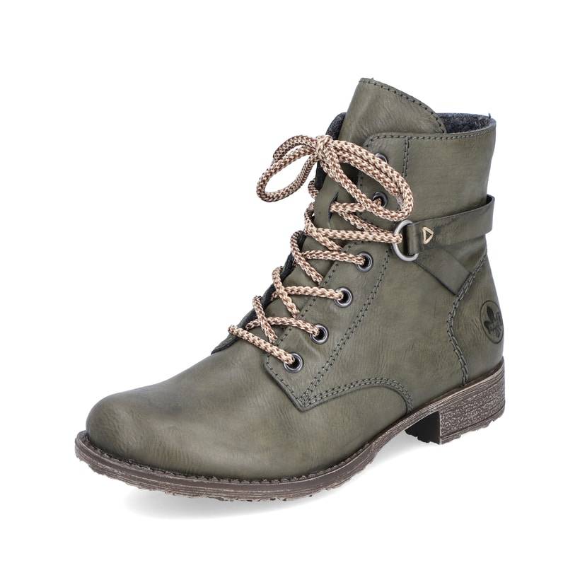 Rieker Artikelnummer 70848-54 Rieker Damen Schnürstiefel Olivgrün