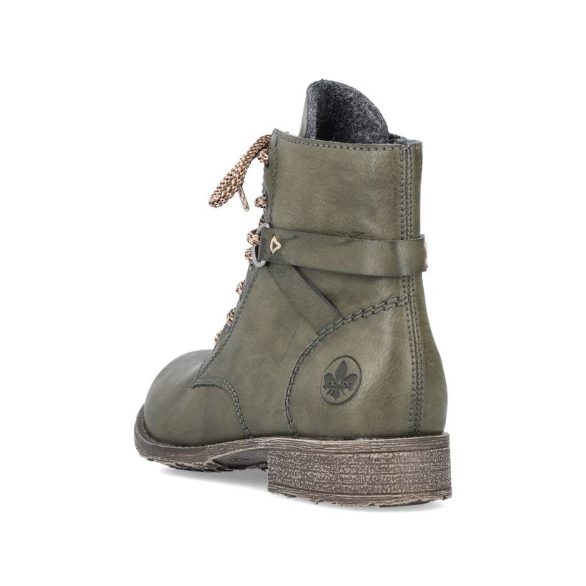 Rieker Artikelnummer 70848-54 Rieker Damen Schnürstiefel Olivgrün