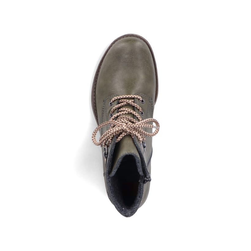 Rieker Artikelnummer 70848-54 Rieker Damen Schnürstiefel Olivgrün