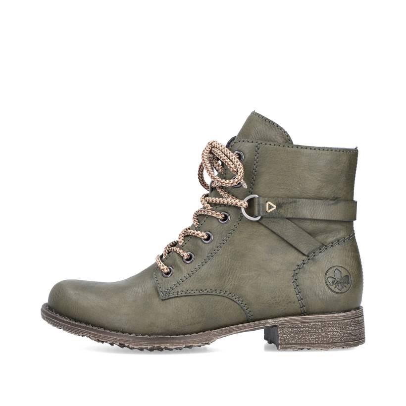 Rieker Artikelnummer 70848-54 Rieker Damen Schnürstiefel Olivgrün