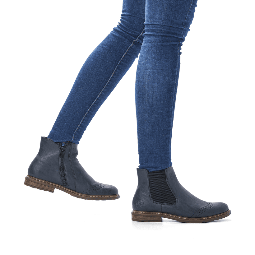 Rieker Artikelnummer 71072-14 Rieker Damen Chelsea Boots Marineblau