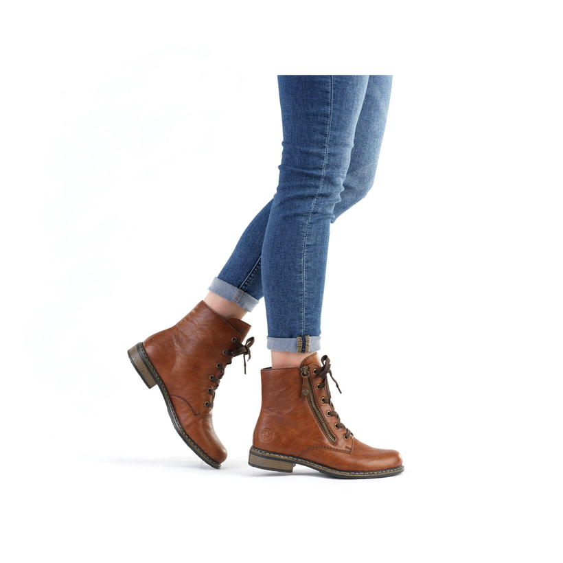 Rieker Artikelnummer 71204-22 Rieker Damen Schnürstiefel Kastanienbraun
