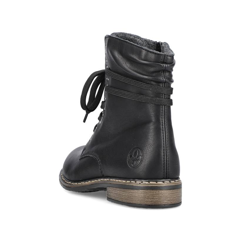 Rieker Artikelnummer 71218-00 Rieker Damen Schnürstiefel Asphaltschwarz