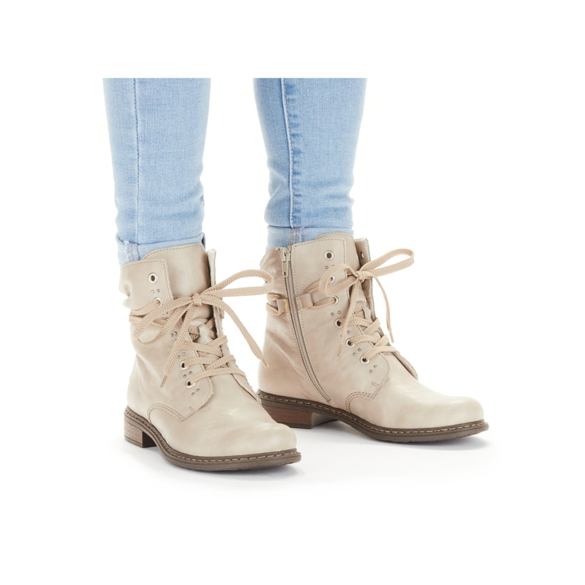 Rieker Artikelnummer 71218-62 Rieker Damen Schnürstiefel Vanillebeige