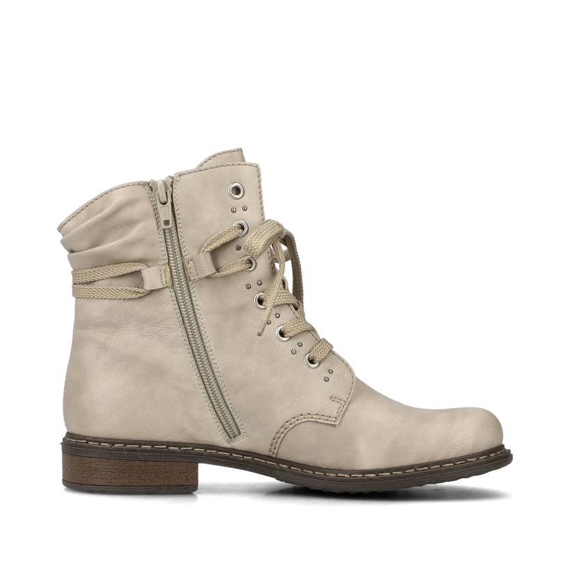 Rieker Artikelnummer 71218-62 Rieker Damen Schnürstiefel Vanillebeige