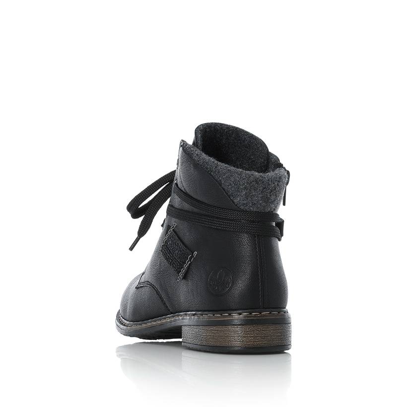 Rieker Artikelnummer 71222-01 Rieker Damen Schnürstiefel Asphaltschwarz