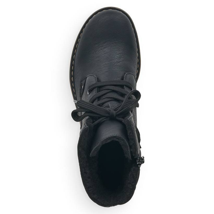 Rieker Artikelnummer 71229-02 Rieker Damen Schnürstiefel Asphaltschwarz