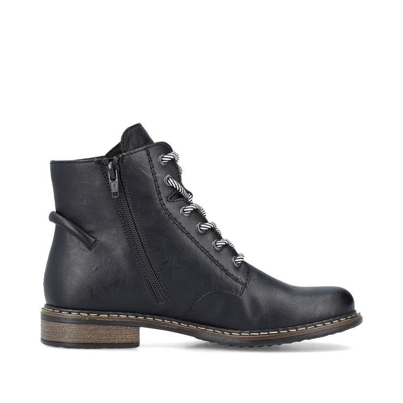 Rieker Artikelnummer 71230-00 Rieker Damen Schnürstiefel Asphaltschwarz