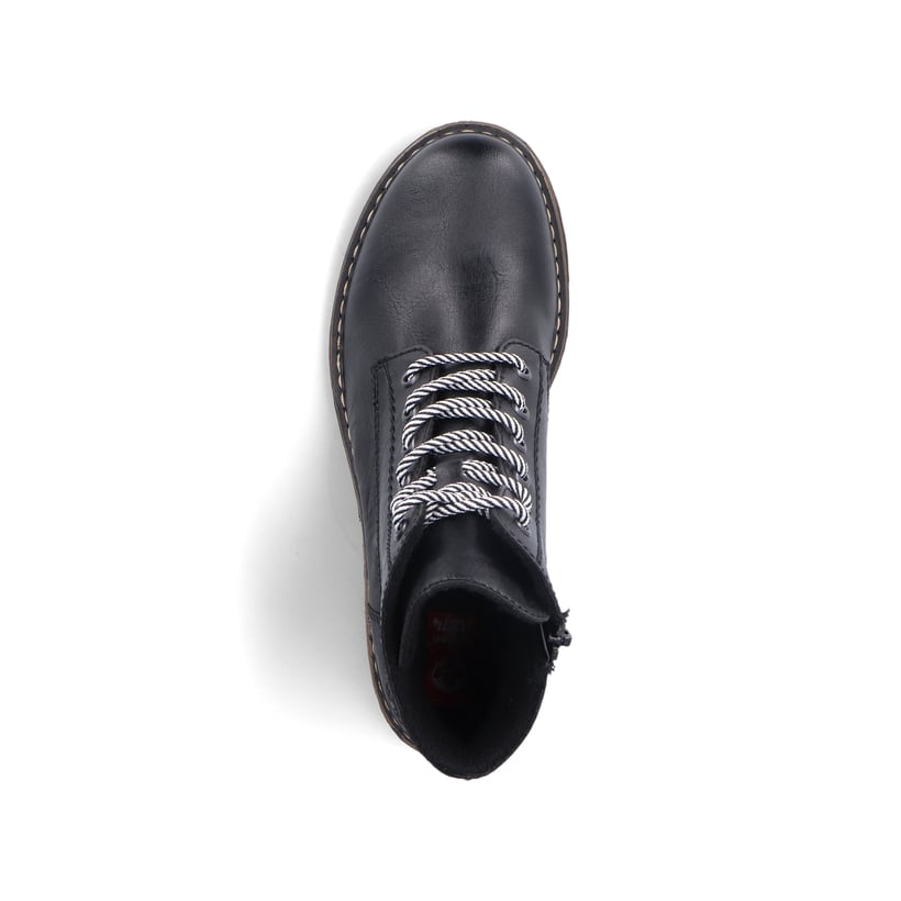 Rieker Artikelnummer 71230-00 Rieker Damen Schnürstiefel Asphaltschwarz