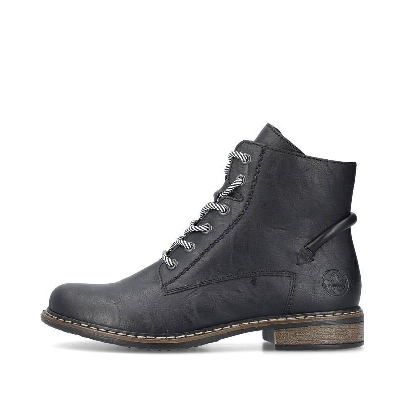 Rieker Artikelnummer 71230-00 Rieker Damen Schnürstiefel asphaltschwarz