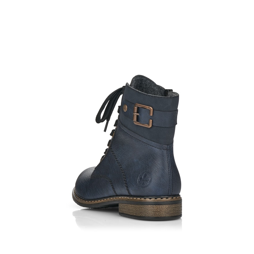 Rieker Artikelnummer 71242-15 Rieker Damen Schnürstiefel Ozeanblau
