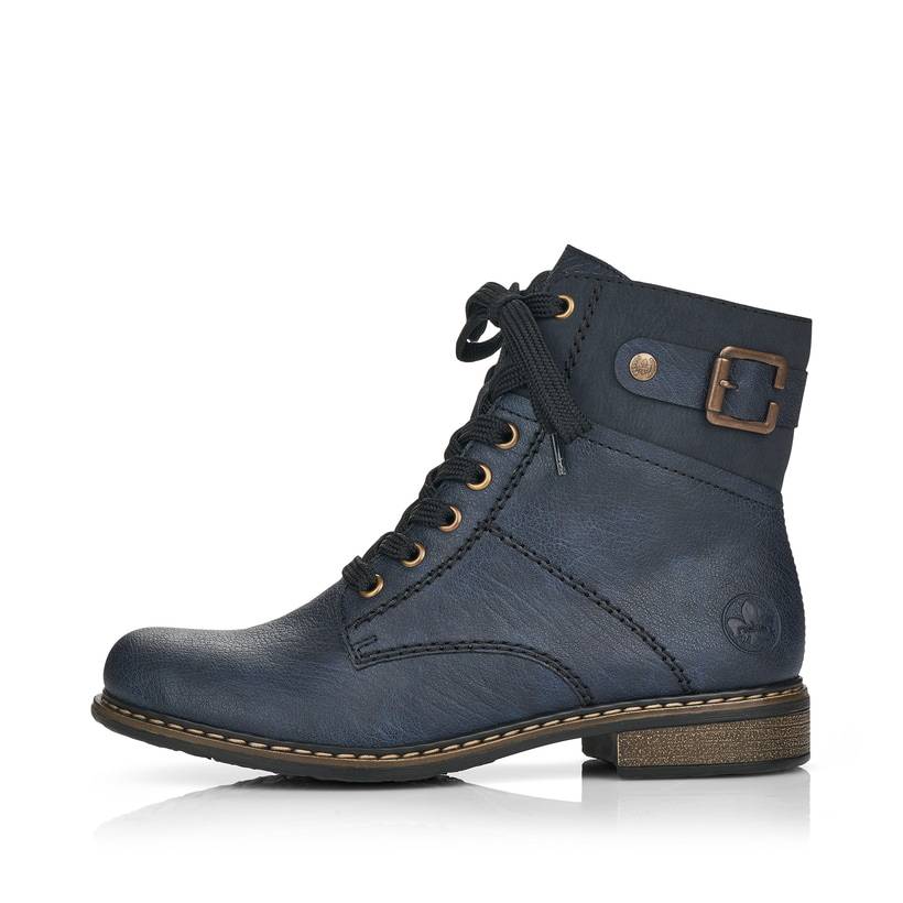 Rieker Artikelnummer 71242-15 Rieker Damen Schnürstiefel ozeanblau