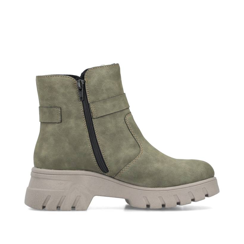 Rieker Artikelnummer 71862-52 Rieker Damen Biker Boots Schilfgrün
