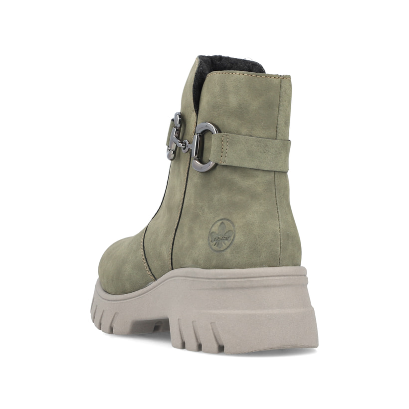 Rieker Artikelnummer 71862-52 Rieker Damen Biker Boots Schilfgrün