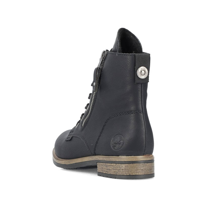 Rieker Artikelnummer 72221-00 Rieker Damen Schnürstiefel Asphaltschwarz