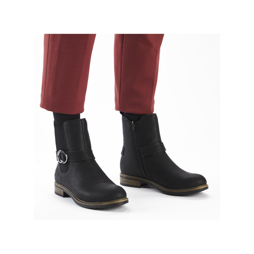 Rieker Artikelnummer 72252-00 Rieker Damen Stiefeletten Asphaltschwarz