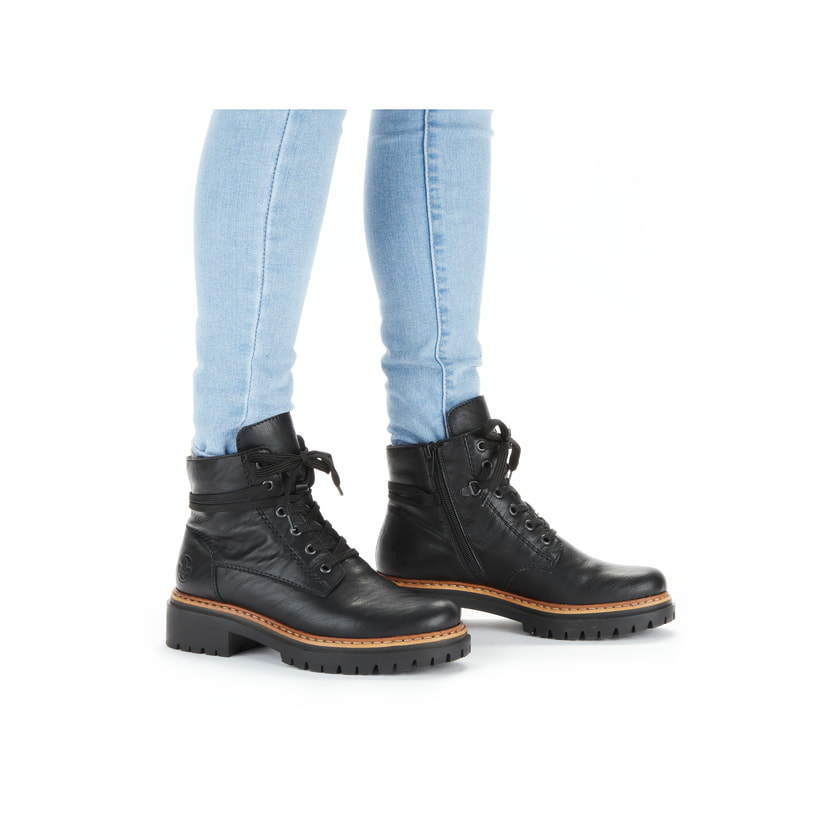 Rieker Artikelnummer 72603-00 Rieker Damen Biker Boots Nachtschwarz