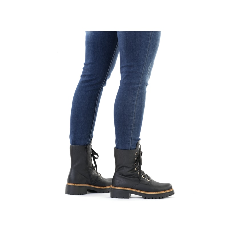 Rieker Artikelnummer 72612-00 Rieker Damen Biker Boots Graphitschwarz