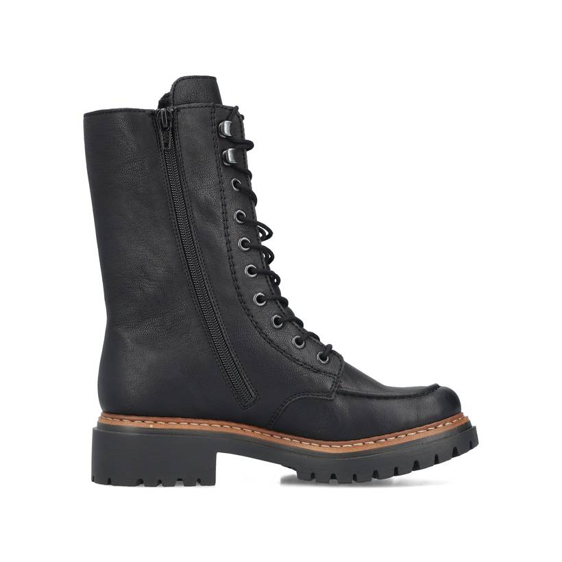Rieker Artikelnummer 72616-00 Rieker Damen Biker Boots Asphaltschwarz