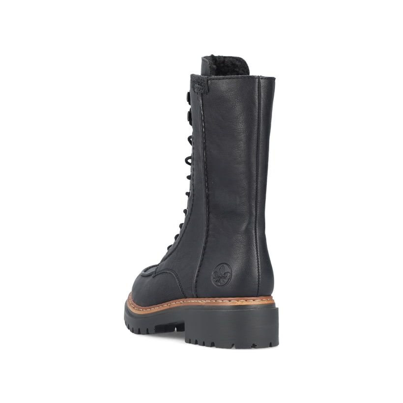 Rieker Artikelnummer 72616-00 Rieker Damen Biker Boots Asphaltschwarz