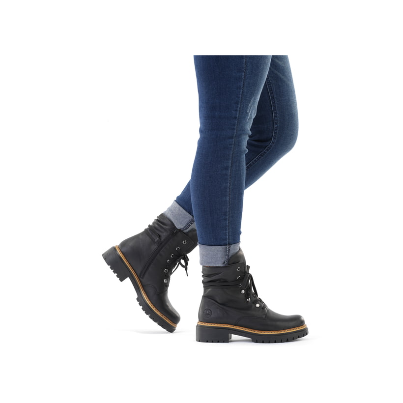 Rieker Artikelnummer 72621-00 Rieker Damen Biker Boots Tiefschwarz