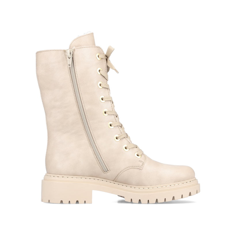 Rieker Artikelnummer 72622-62 Rieker Damen Biker Boots Cremebeige