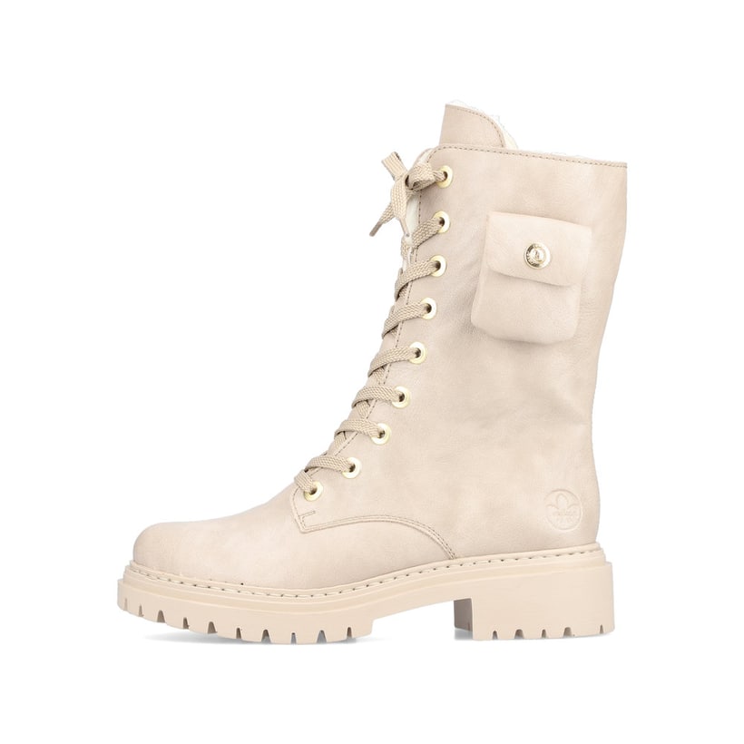 Rieker Artikelnummer 72622-62 Rieker Damen Biker Boots Cremebeige