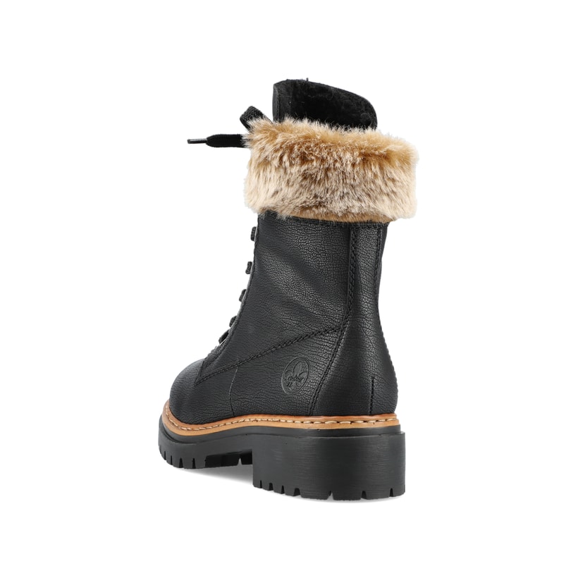 Rieker Artikelnummer 72630-00 Rieker Damen Schnürstiefel Tiefschwarz