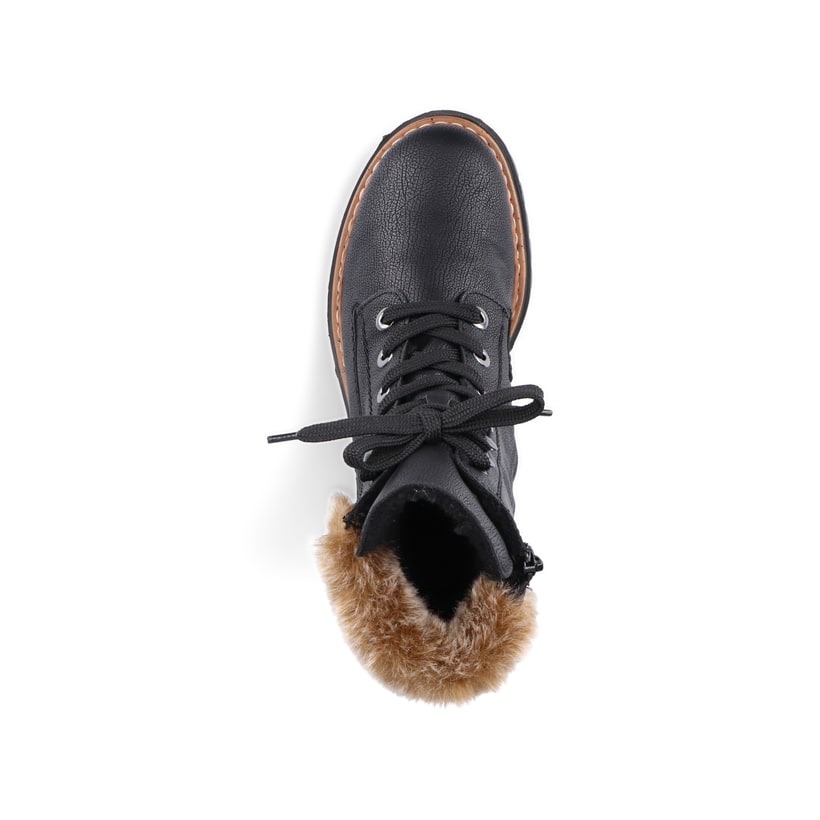 Rieker Artikelnummer 72630-00 Rieker Damen Schnürstiefel Tiefschwarz