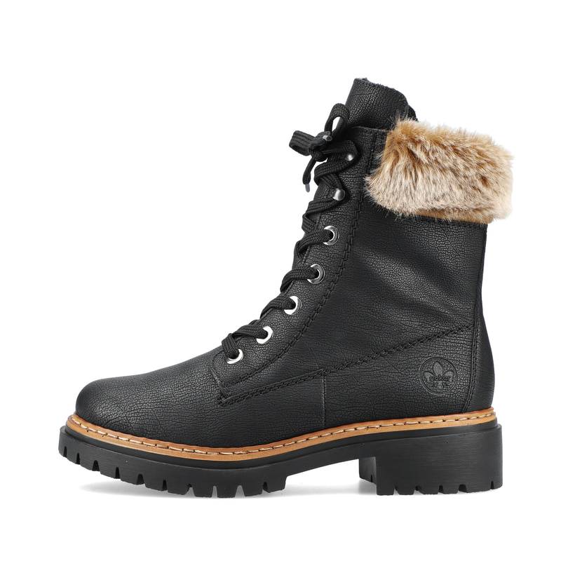 Rieker Artikelnummer 72630-00 Rieker Damen Schnürstiefel tiefschwarz