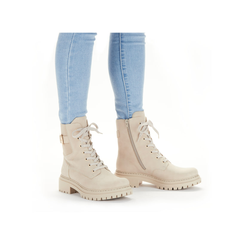Rieker Artikelnummer 72631-63 Rieker Damen Biker Boots Hellbeige