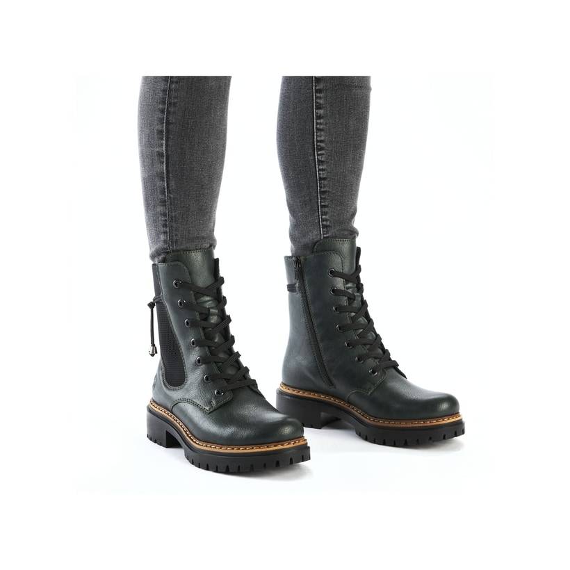 Rieker Artikelnummer 72637-54 Rieker Damen Biker Boots Graugrün