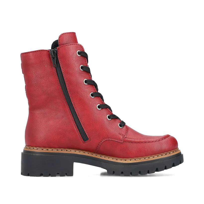 Rieker Artikelnummer 72639-35 Rieker Damen Biker Boots Erdbeerrot