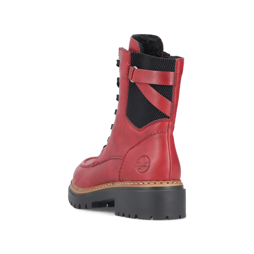 Rieker Artikelnummer 72639-35 Rieker Damen Biker Boots Erdbeerrot