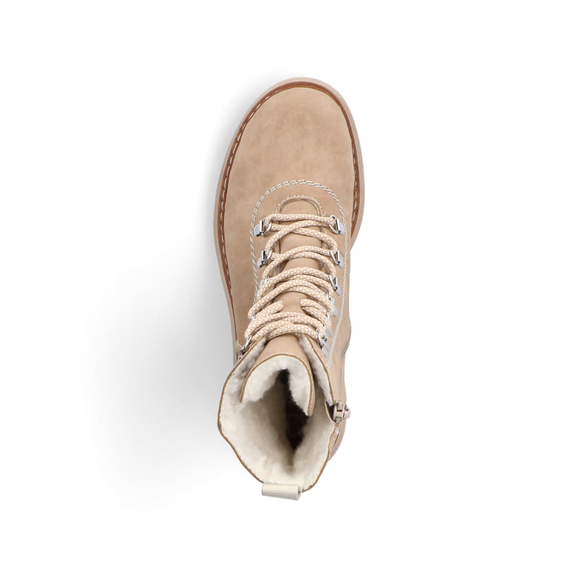 Rieker Artikelnummer 72643-60 Rieker Damen Schnürstiefel Braunbeige