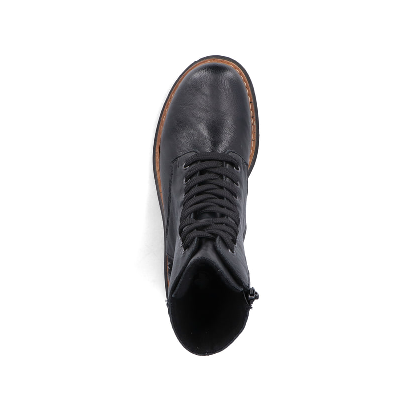 Rieker Artikelnummer 72647-00 Rieker Damen Biker Boots Asphaltschwarz