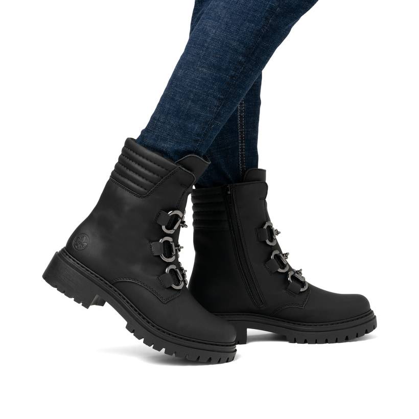 Rieker Artikelnummer 72650-01 Rieker Damen Stiefeletten Tiefschwarz