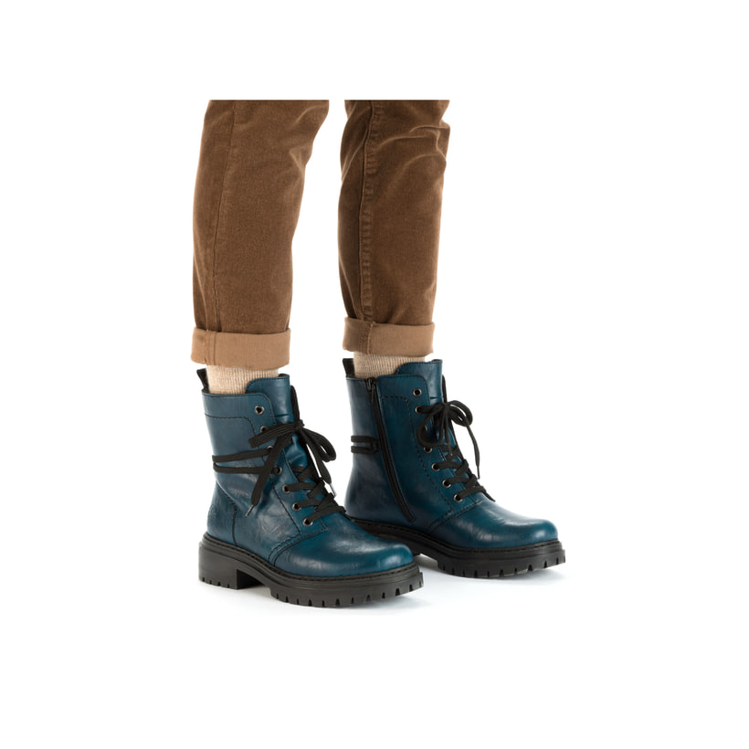 Rieker Artikelnummer 72675-12 Rieker Damen Biker Boots Cyanblau