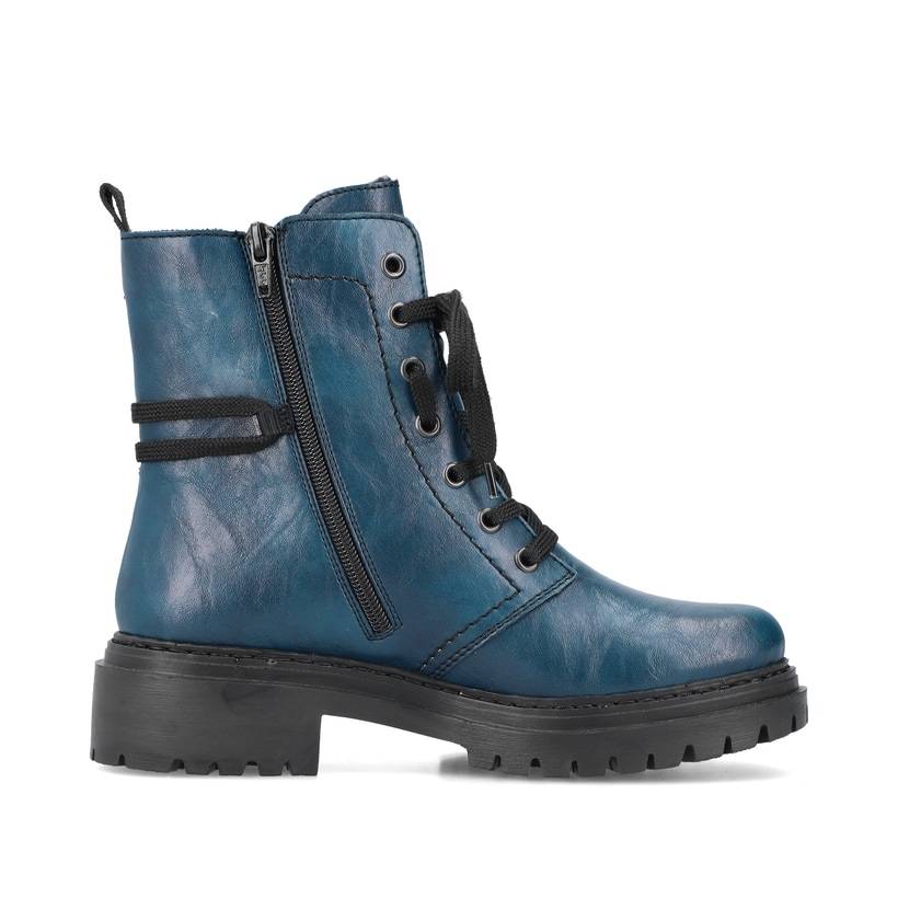 Rieker Artikelnummer 72675-12 Rieker Damen Biker Boots Cyanblau