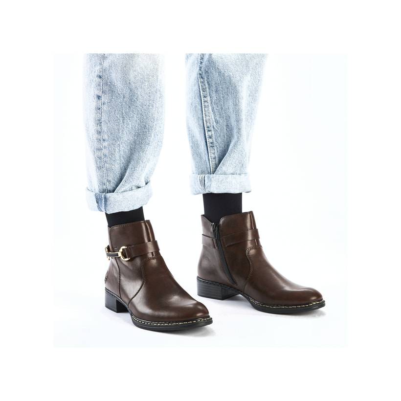 Rieker Artikelnummer 73487-25 Rieker Damen Stiefeletten Schokobraun