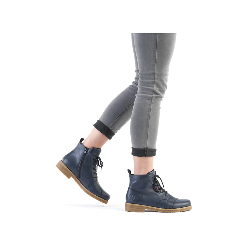 Rieker Artikelnummer 73500-14 Rieker Damen Schnürstiefel Marineblau