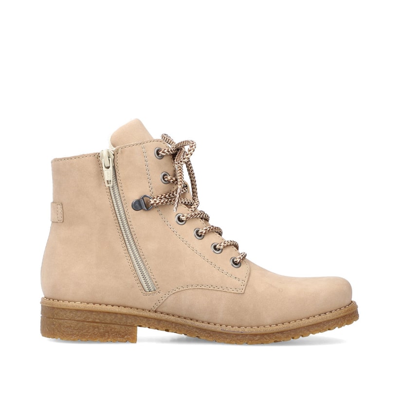 Rieker Artikelnummer 73511-20 Rieker Damen Schnürstiefel Sandbeige