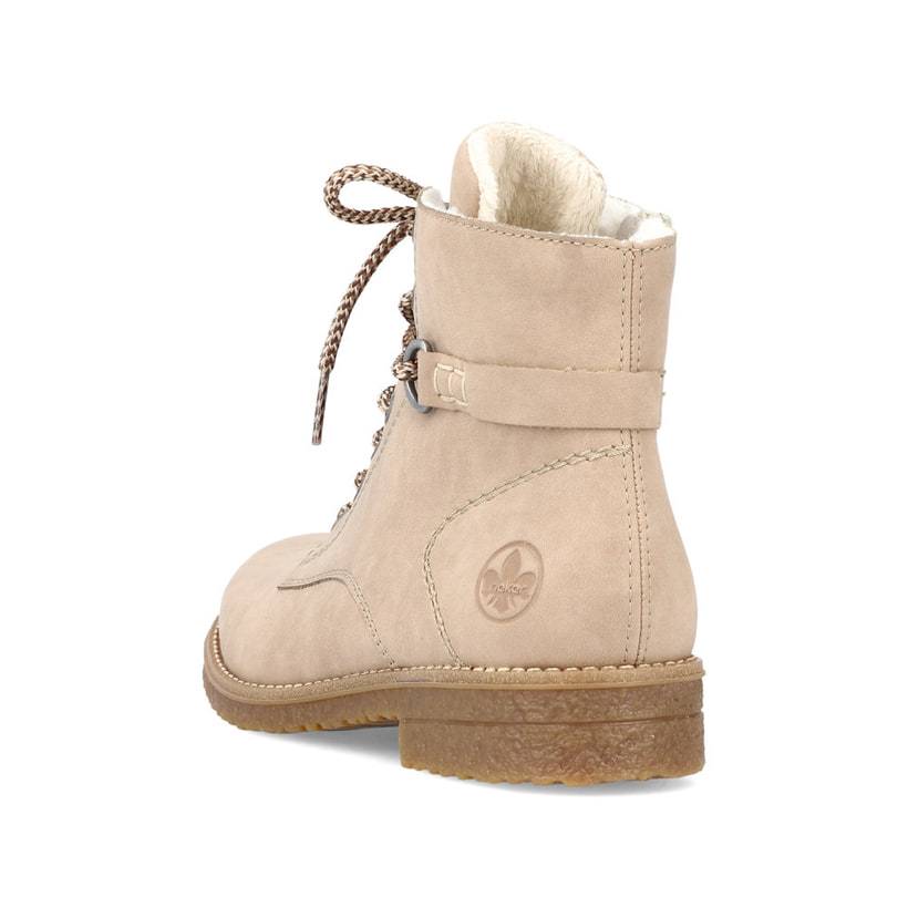 Rieker Artikelnummer 73511-20 Rieker Damen Schnürstiefel Sandbeige