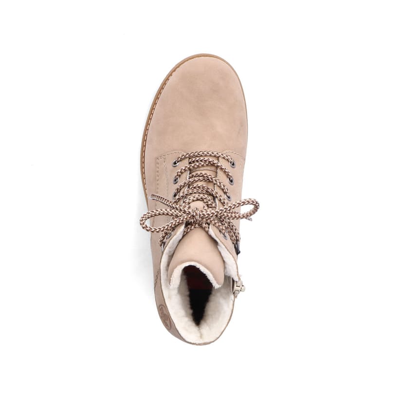 Rieker Artikelnummer 73511-20 Rieker Damen Schnürstiefel Sandbeige