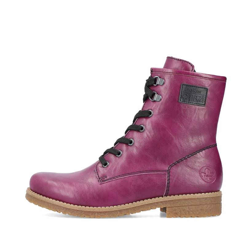 Rieker Artikelnummer 73512-30 Rieker Damen Schnürstiefel Aubergine