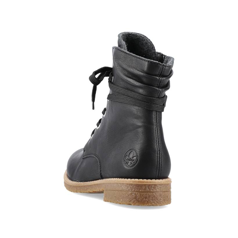 Rieker Artikelnummer 73514-00 Rieker Damen Schnürstiefel Nachtschwarz