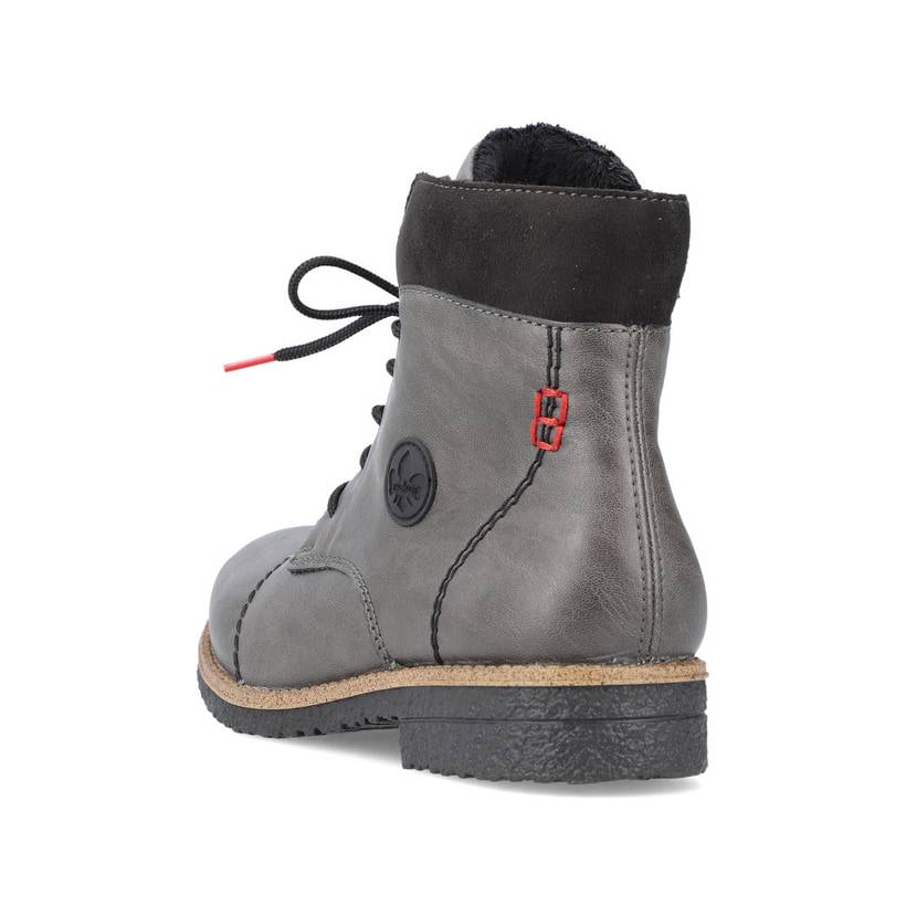 Rieker Artikelnummer 73533-45 Rieker Damen Schnürstiefel Platingrau