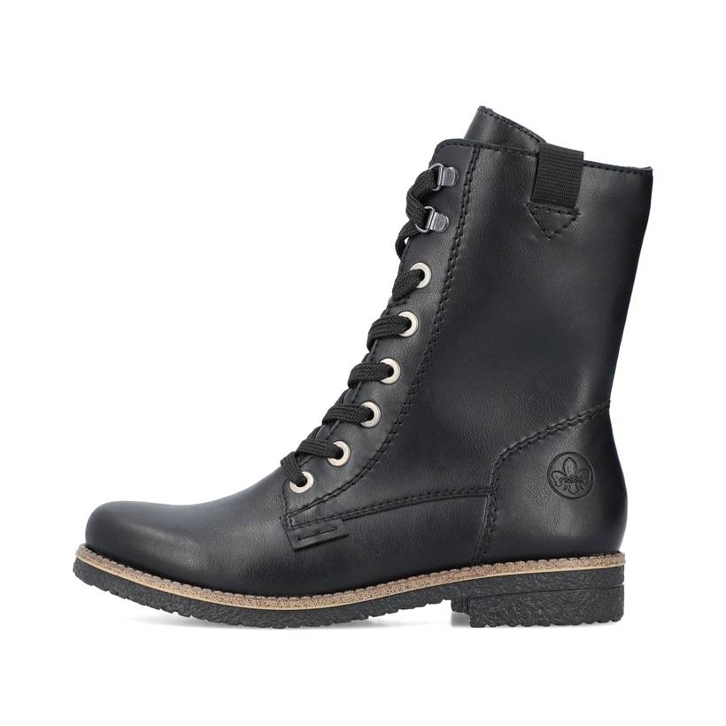 Rieker Artikelnummer 73542-00 Rieker Damen Schnürstiefel carbonschwarz