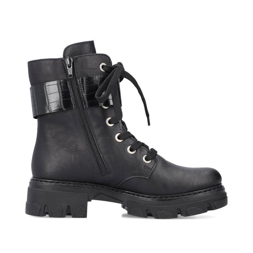 Rieker Artikelnummer 74613-00 Rieker Damen Biker Boots Tiefschwarz