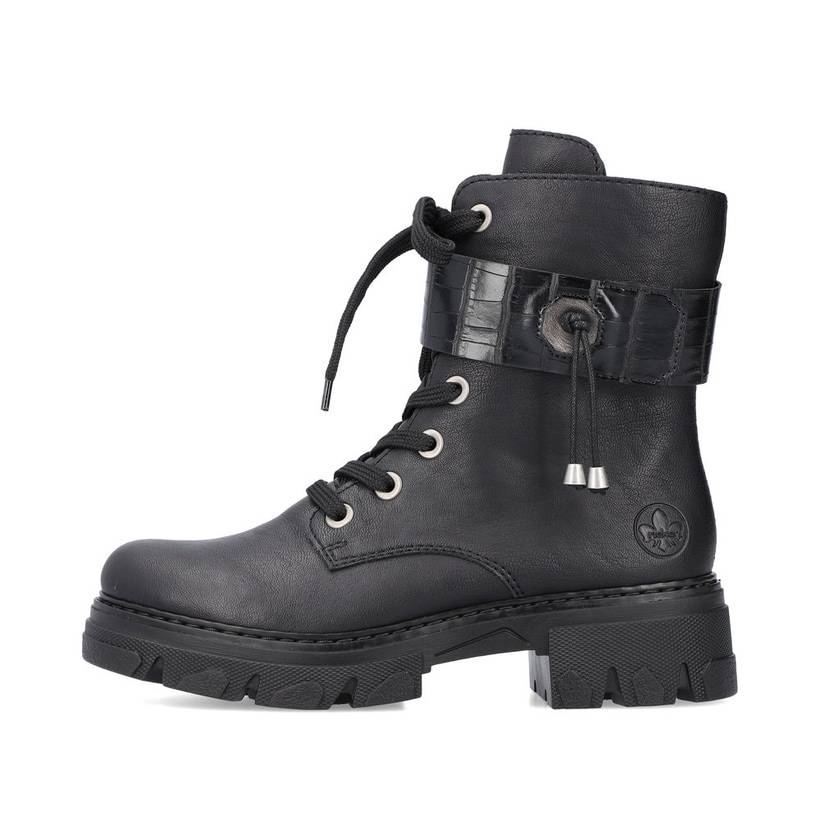 Rieker Artikelnummer 74613-00 Rieker Damen Biker Boots tiefschwarz